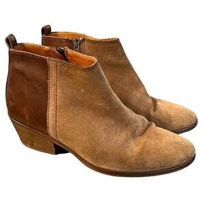 Madewell Charley Leather Suede Ankle Boots Cigar 7 Western Nashville Cabincore